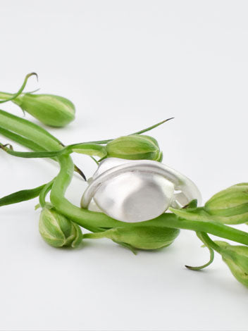 silver nature-inspired ring from Nikki Lorenz Designs