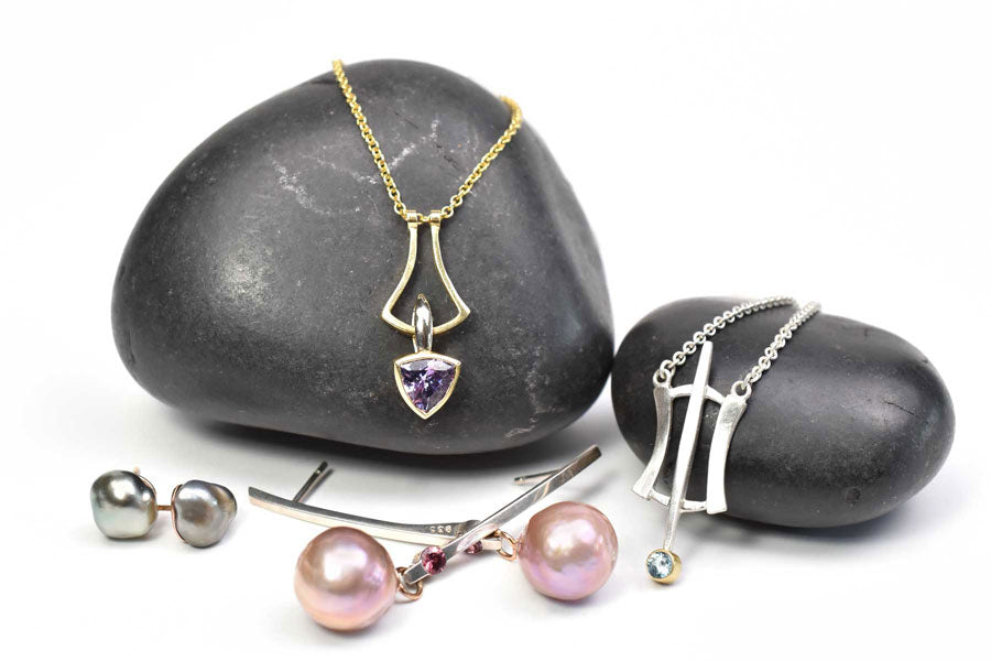 gold, silver, pearl and gemstone jewelry from Nikki Lorenz Designs