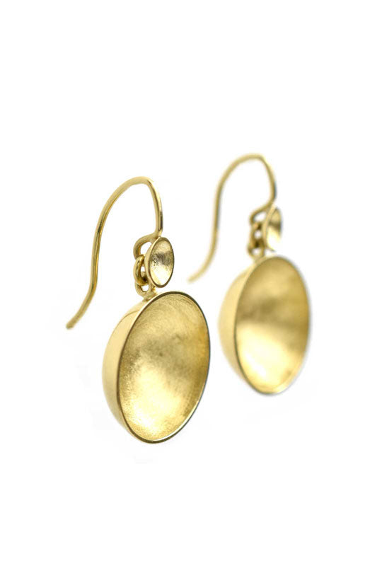 gold bowl earrings Nikki Lorenz Designs