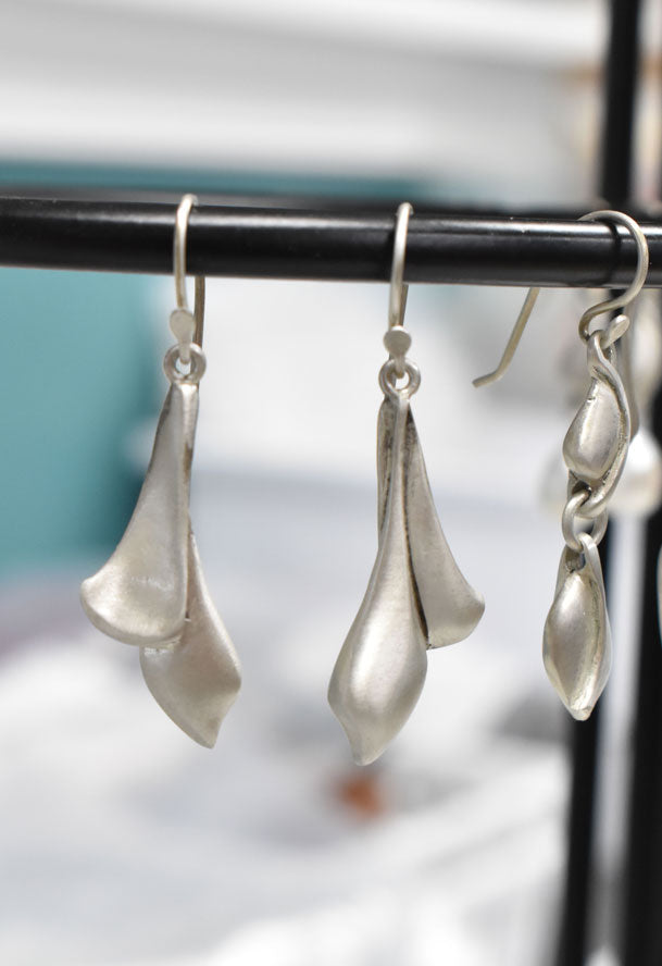 silver earrings from Nikki Lorenz Designs