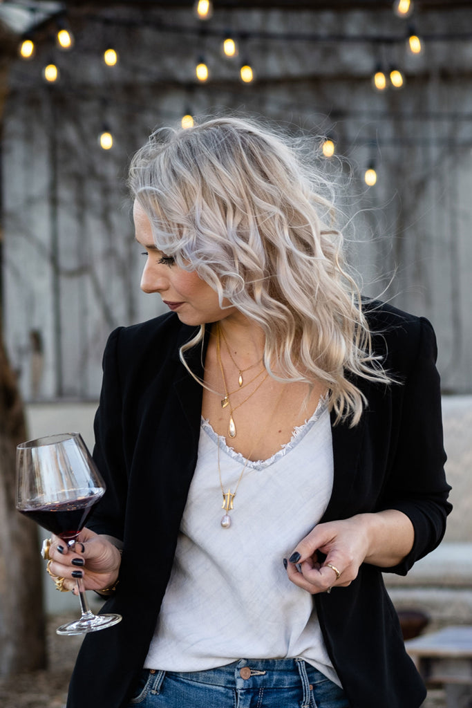 gold and diamond necklaces for easy everyday layers from Nikki Lorenz Designs