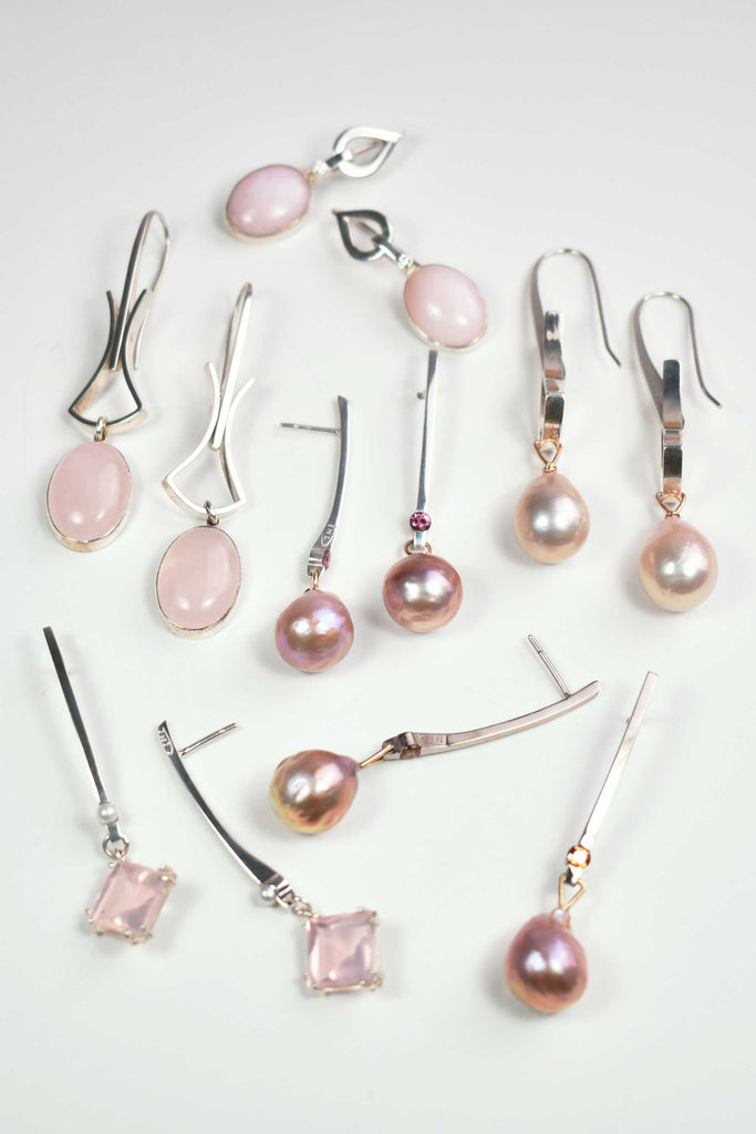 Pink earrings from Nikki Lorenz Designs