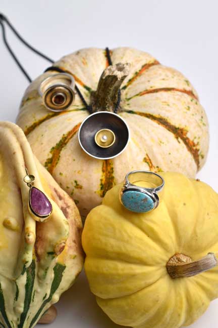 silver and gold jewelry from Nikki Lorenz Designs