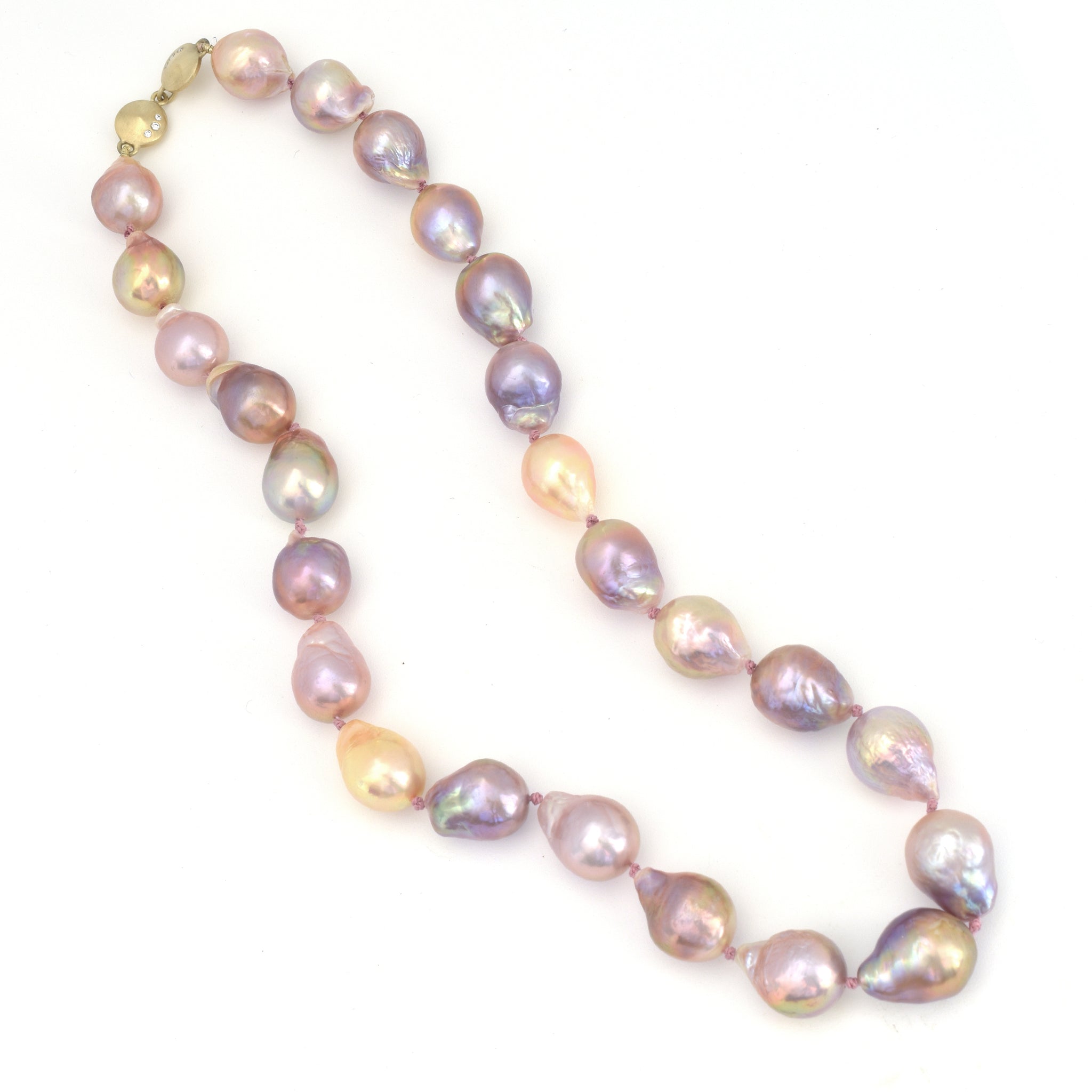 Multi-colored Baroque Edison Pearls with Circle Clasp – Nikki
