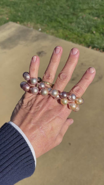 Multi-colored Baroque Edison Pearls with Circle Clasp – Nikki