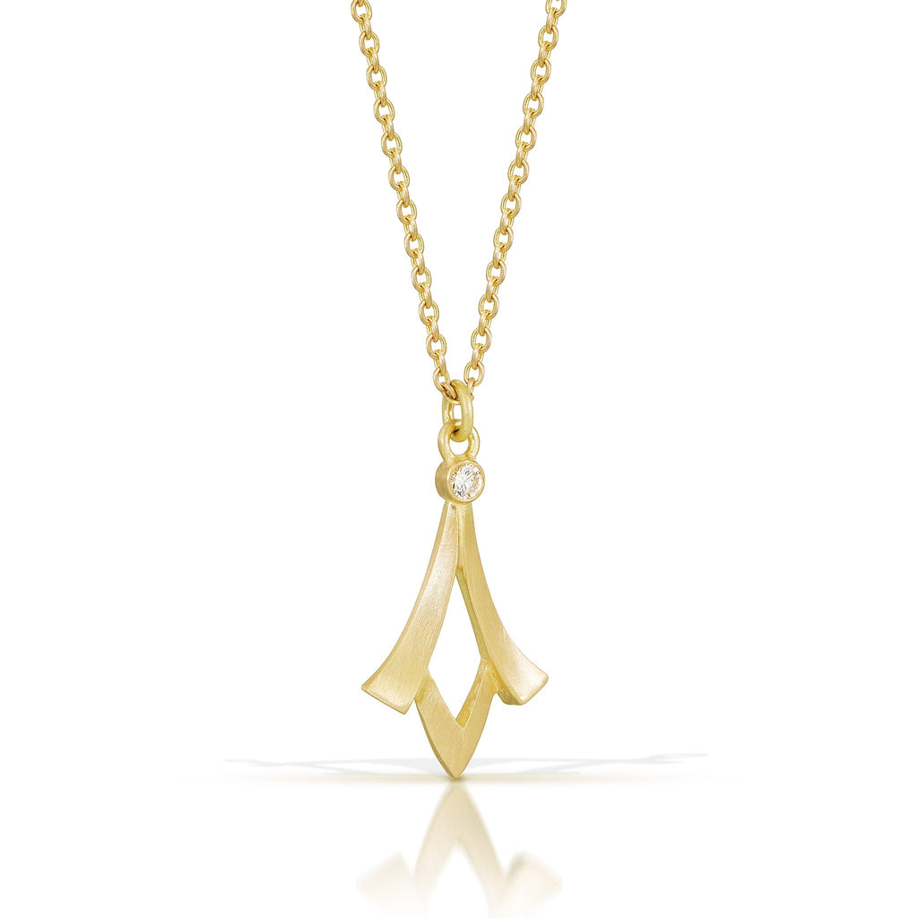 elegantly simple gold and diamond pendant from Nikki Lorenz designs