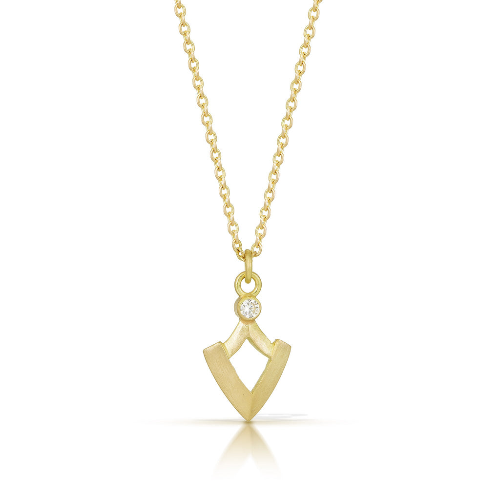 petite gold and diamond pendant from Nikki Lorenz Designs