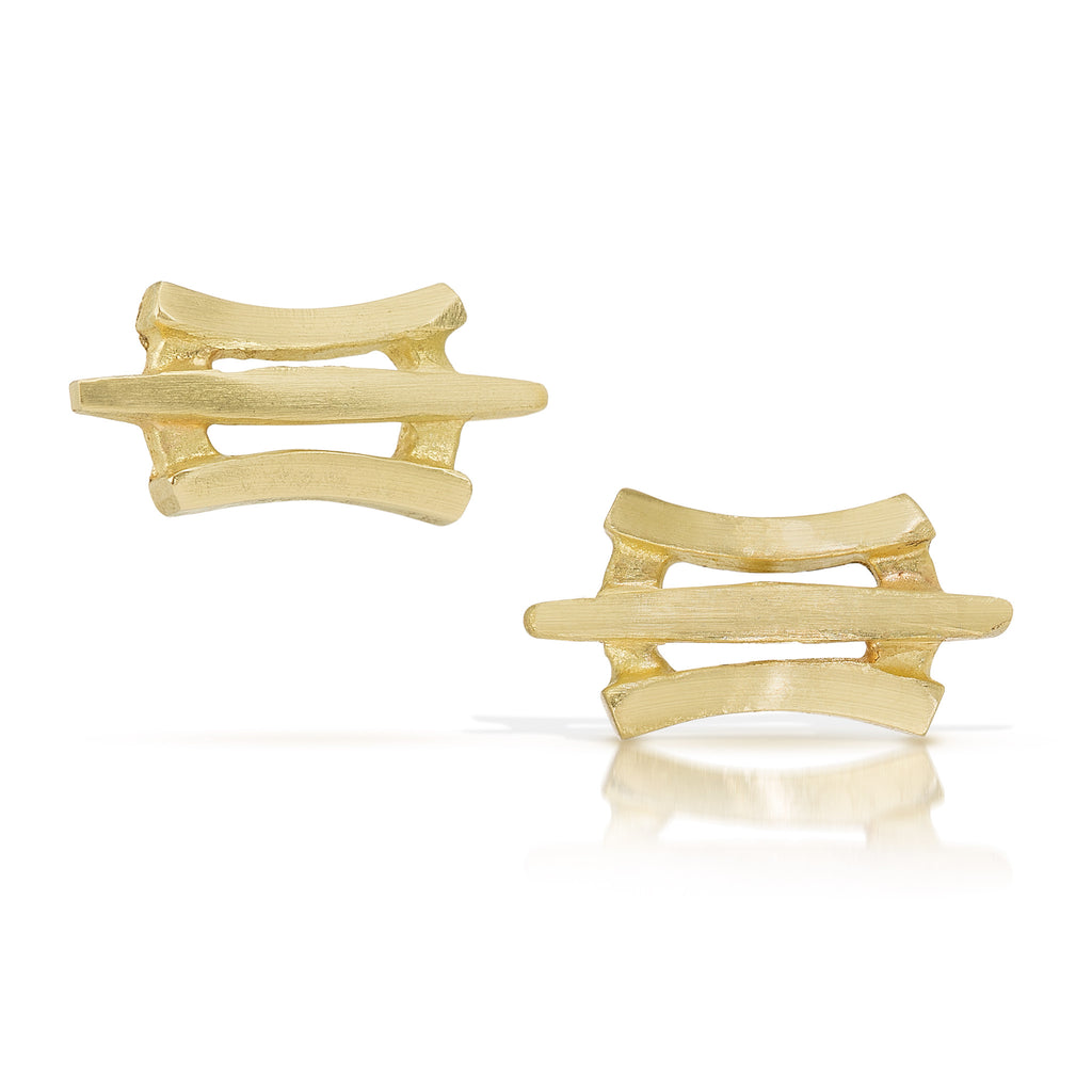 18k gold stud earrings from Nikki Lorenz Designs