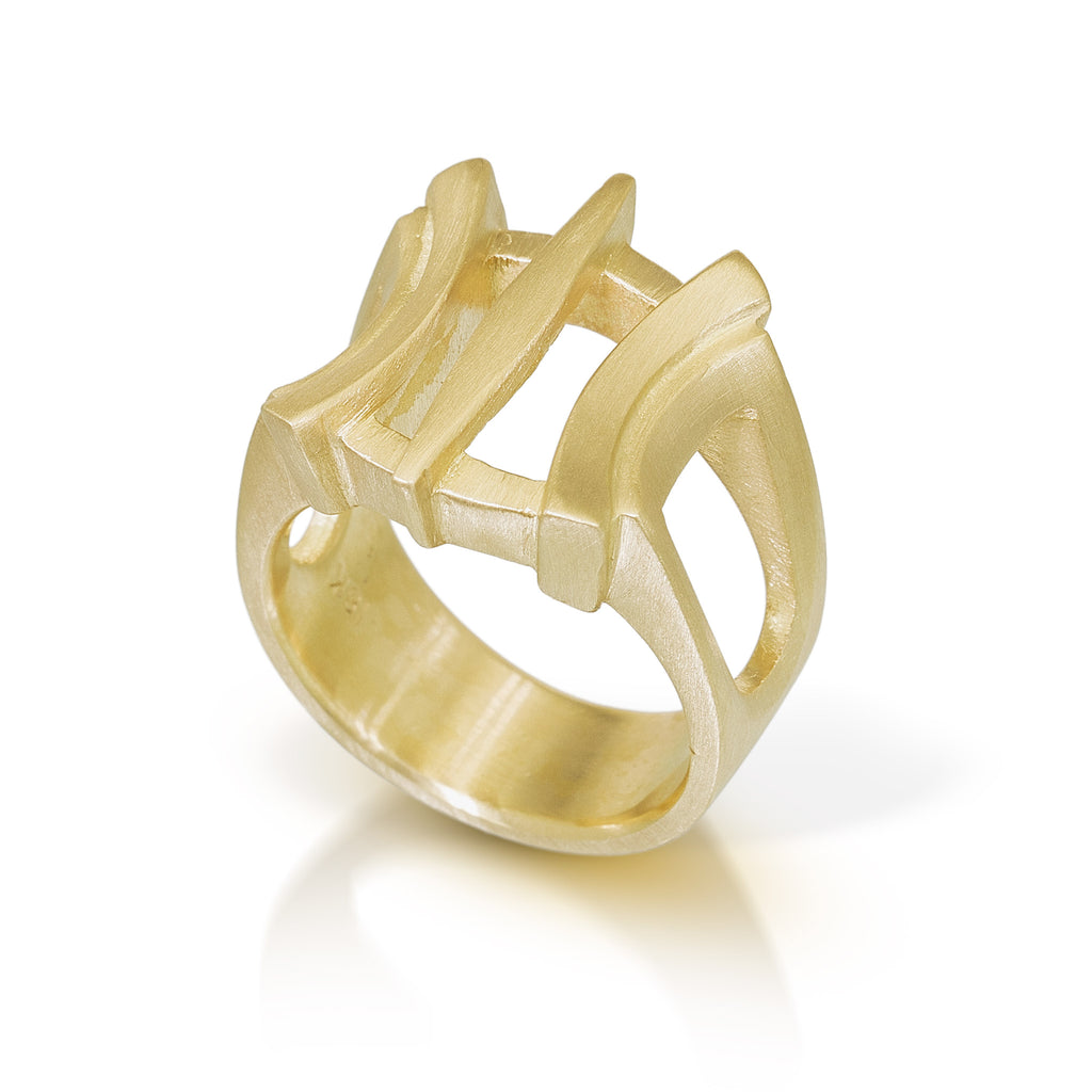 18k gold statement ring from Nikki Lorenz Designs