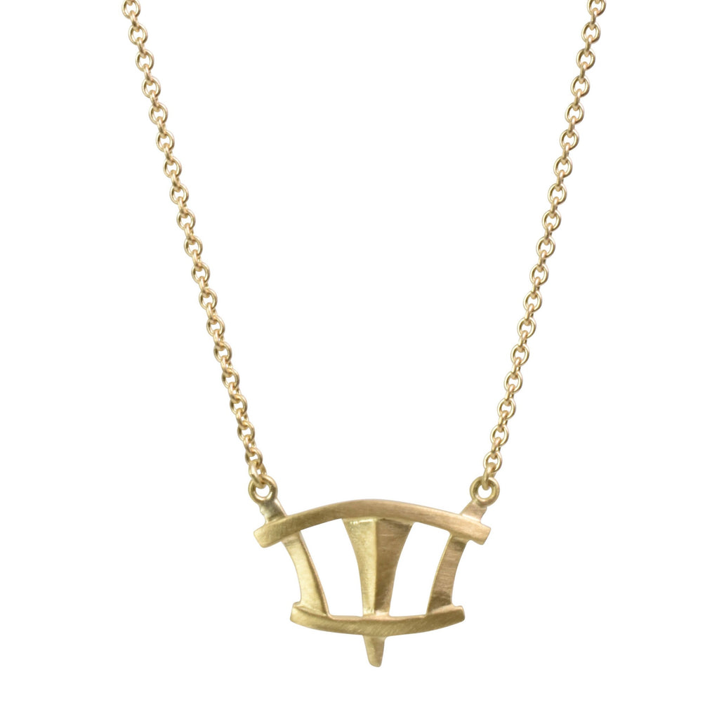 gold art deco inspired necklace from Nikki Lorenz Designs