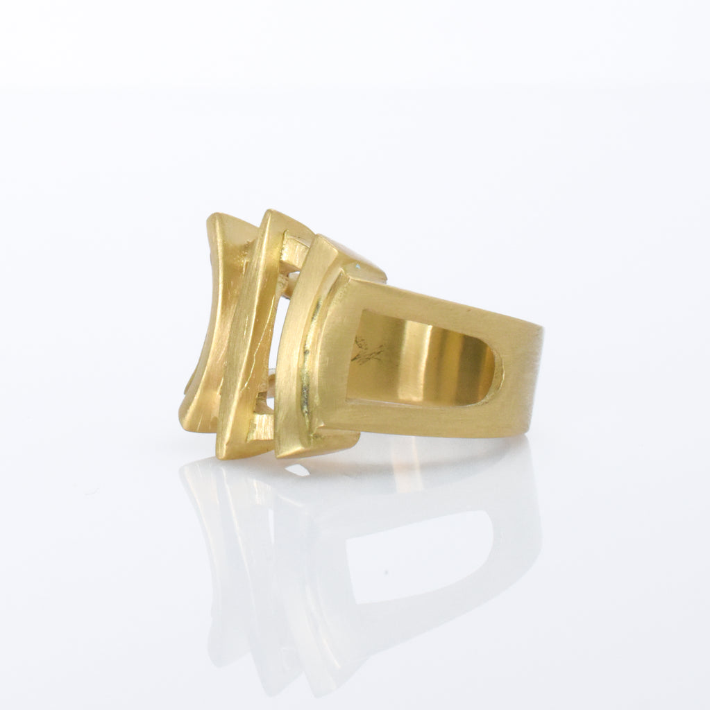 18k gold statement ring from Nikki Lorenz Designs