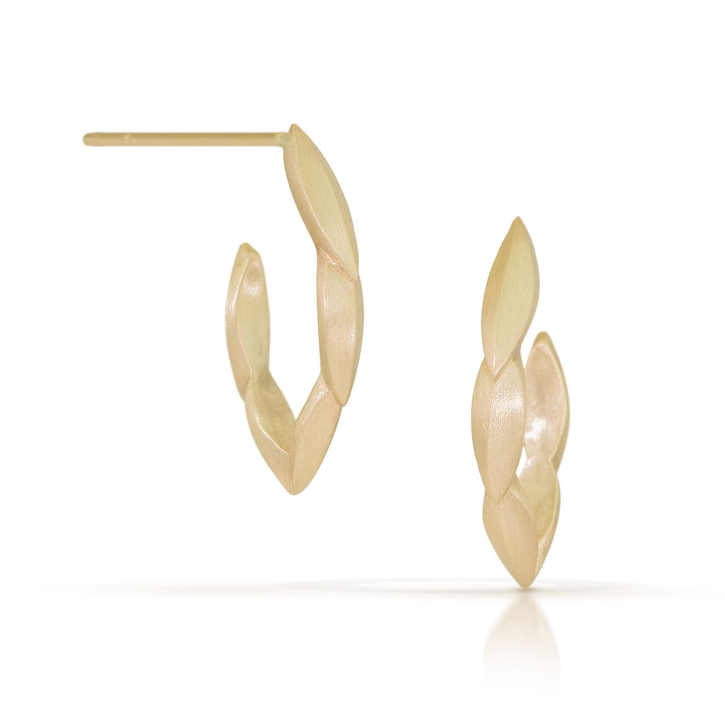 yellow gold hoop earrings from Nikki Lorenz Designs