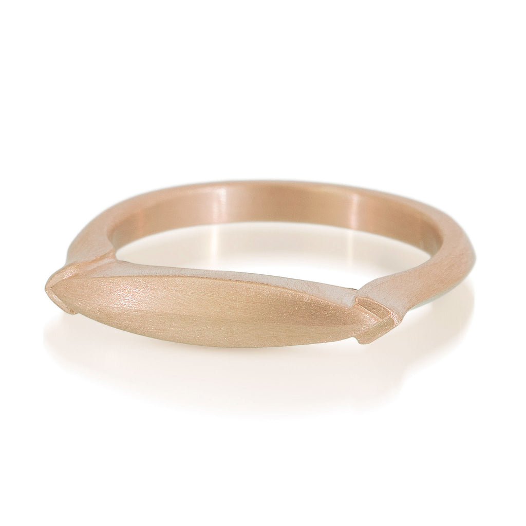 pink gold stacking ring from Nikki Lorenz Designs